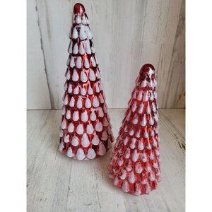 Diamond star Glitter red blown glass tree Xmas home decor‎ set unique